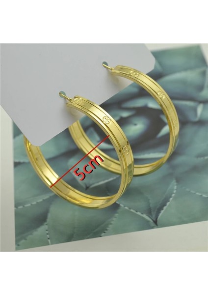 Platin Kaplama Piercing Olmadan Kadınlar Için Kulak Küpe Üzerinde Klip Gece Kulübü Dj Big Circle Moda Takı Aksesuarları Bayan Küpe (Yurt Dışından)