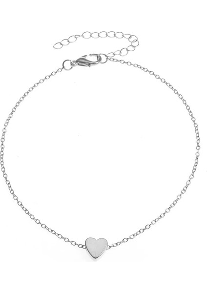 4-Gümüş Renk 2021 Yeni Et Altın Renk Kadınlar Için Basit Zincir Halhal Plaj Ayak Takı Bacak Zinciri Ayak Bileği Bilezik Aksesuarları (Yurt Dışından)