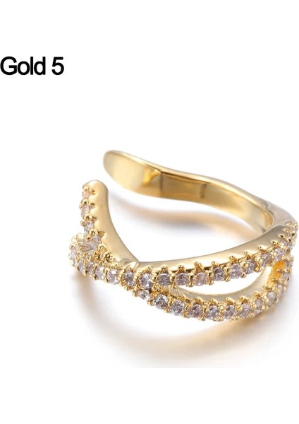 G5 Helix Kıkırdak Kabuklu Sahte Piercing Takı Kadın Erkek Ayarlanabilir Cz Kulak Manşet Hiçbir Piercing Kabuklu Manşet Küpe (Yurt Dışından)