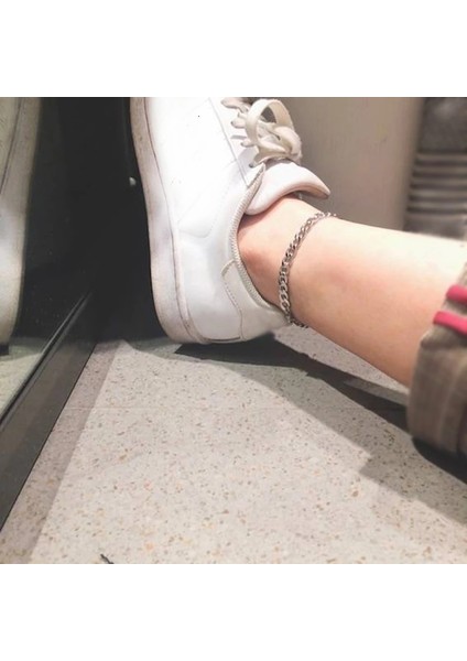 5 mm Nk Zincir Halhal 2019 Takı Yaz Plaj Halhal Ayak Bileği Bilezikler Kadınlar Için Bacak Zinciri Basit Paslanmaz Çelik Erkekler Halhal Gümüş Renk (Yurt Dışından) modelleri