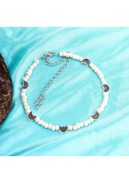 Çok Siyah Güneş Dıezı Bohemia Boho Boncuk Kadınlar Için Halhal Vintage Deri Halat Bacak Ayak Bileği Halhal Ay Güneş Charm Bilezik Plaj Takı (Yurt Dışından) indirimleri