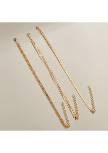 4-Gümüş Renk 2021 Yeni Et Altın Renk Kadınlar Için Basit Zincir Halhal Plaj Ayak Takı Bacak Zinciri Ayak Bileği Bilezik Aksesuarları (Yurt Dışından) modelleri