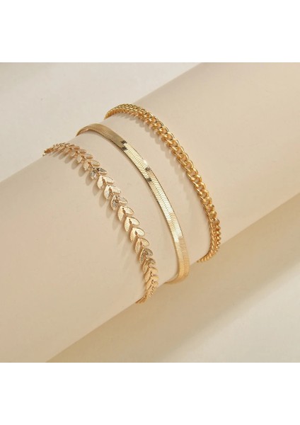 4-Gümüş Renk 2021 Yeni Et Altın Renk Kadınlar Için Basit Zincir Halhal Plaj Ayak Takı Bacak Zinciri Ayak Bileği Bilezik Aksesuarları (Yurt Dışından) fırsatları