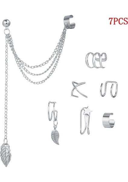 EH122B Punk Rock Altın Renk Klip Küpe Hiçbir Piercing Moda Link Zinciri Earcuffs Bildirimi Kadınlar Için Kıkırdak Küpe Parti Takı (Yurt Dışından)
