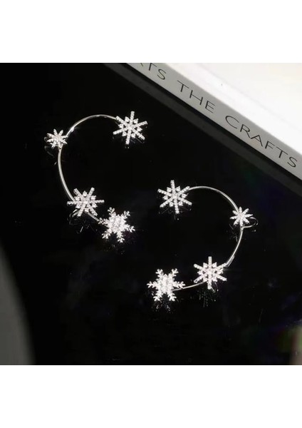 J Gümüş Sol Kulak Zdmxjl Sıcak Satış Kulak Manşet Kadın Küpe Kadınlar Için Tamamen Mücevherli Kar Tanesi Kulak Kemikleri Klip Bijoux Takı Yok Piercing Kulak Klipsi (Yurt Dışından) modelleri