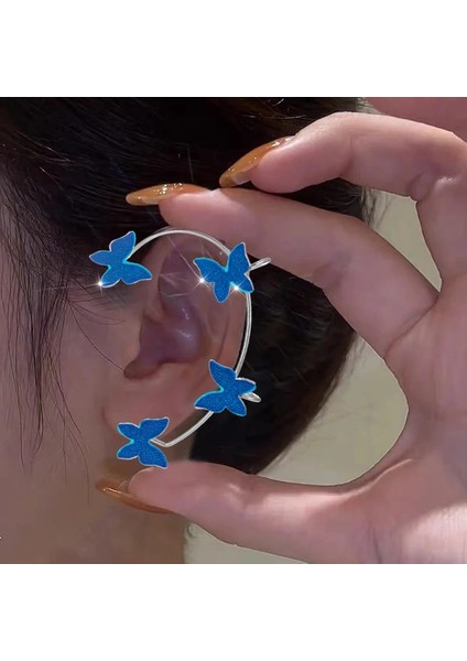 Bir Sol Moda Tatlı Köpüklü Kelebek Kulak Manşet Küpe Kadınlar Için Kore Tarzı Olmayan Piercing Kulak Klipsi Kulak Kancası Küpe Parti Takı (Yurt Dışından) modelleri
