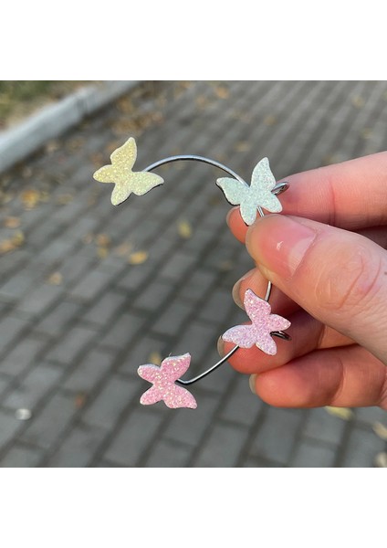 Bir Sol Moda Tatlı Köpüklü Kelebek Kulak Manşet Küpe Kadınlar Için Kore Tarzı Olmayan Piercing Kulak Klipsi Kulak Kancası Küpe Parti Takı (Yurt Dışından) indirimleri