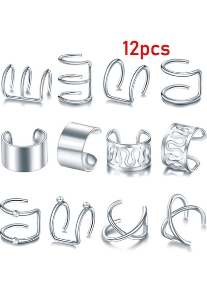 EH194B Punk Rock Altın Renk Klip Küpe Hiçbir Piercing Moda Link Zinciri Earcuffs Bildirimi Kadınlar Için Kıkırdak Küpe Parti Takı (Yurt Dışından)