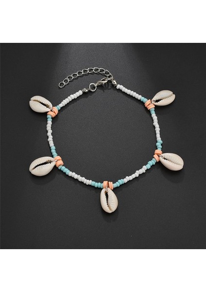 60039-1 Newbuy Vintage Kabuk Boncuk Denizyıldızı Deniz Kaplumbağası Halhal Kadınlar Için Yeni Çok Katmanlı Halhal Bacak Bilezik El Yapımı Bohemian Takı (Yurt Dışından)