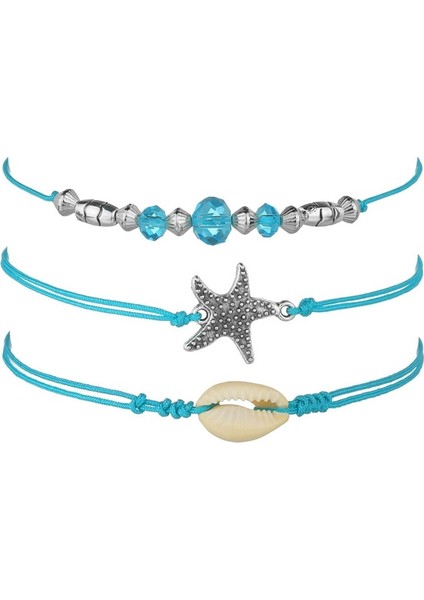 NO.50277 Beden Vintage Shell Ayak Bileği Bilezik Kadınlar Için Set Bohem Halat Zincir Denizyıldızı Halhal Yaz Plaj Yalınayak Bacak Zinciri Boho Takı (Yurt Dışından) indirimleri