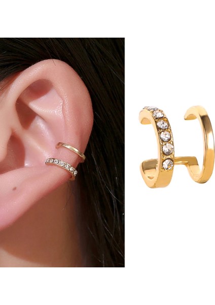 968 1 Adet Kulak Manşet Çapraz Klip Inci Küpe Sahte Piercing Kadınlar Için Earcuffs Earcuff Küpe Takı Hiçbir Piercing Aksesuarları (Yurt Dışından)