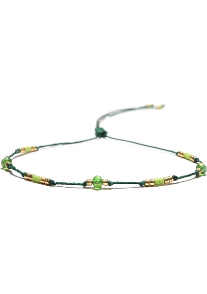 Yeşil Diffone Kadınlar Için Yeni Moda Halhal Kız Ayarlanabilir Bohemia Ayak Zinciri Yaz Plaj Takı Halhal Halat Ayak Bileği Bacak Braclet (Yurt Dışından)