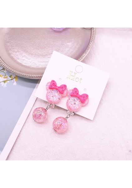 Boncuk Micke 6 Stilleri Pembe Renkler Sevimli Kediler Tavşanlar Hayvanlar Klipsli Küpe Çocuk Kızları Için Hiçbir Deldi Küpe Takı Moda Aksesuarı (Yurt Dışından)