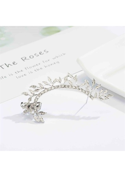 E01790 Vagzeb Yeni Moda Zarif Vintage Punk Gotik Kristal Rhinestone Kulak Manşet Wrap Damızlık Klip Küpe (Yurt Dışından)