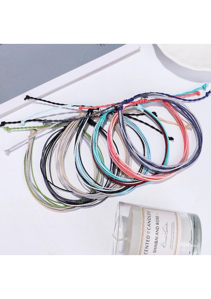 Renk 9 Moda Polyester Hat Halhal Kadınlar Için Renkli Ayarlanabilir Halat Zincir Halhal Bilezikler Ayak Takı Hediyeler 18 cm Uzunluğunda, 1 Parça (Yurt Dışından) fırsatları