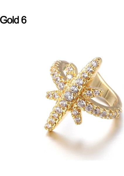 G6 Helix Kıkırdak Kabuklu Sahte Piercing Takı Kadın Erkek Ayarlanabilir Cz Kulak Manşet Hiçbir Piercing Kabuklu Manşet Küpe (Yurt Dışından)