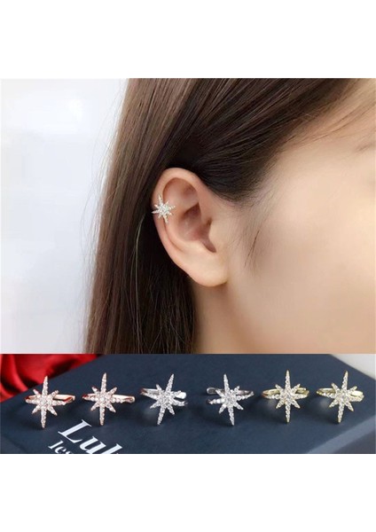 Stil 2 Gümüş Kadınlar Altın Renk Yıldız Küpe Kadınlar Için Mikro Açacağı Cz Zirkon Sahte Piercing Küçük Kız Klip Kulak Manşet Kore Kulaklık Takı (Yurt Dışından) indirimleri