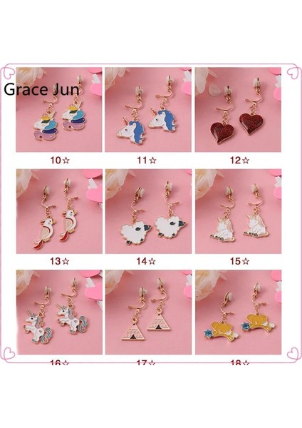 Yj-19 Grace Haziran Sıcak Satış Mini Karikatür Emaye Klip Küpe Kadınlar Için Moda Parti Balo Öğrenci Tarzı Hiçbir Deldi Küpe Yeni (Yurt Dışından)