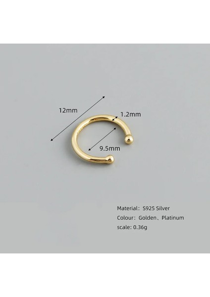 1 Adet Altın Wantme Terling Gümüş Minimalist Moda Kulak Manşet Klip Küpe Kadın Erkek Kız Piercing Olmadan Burun Halkası Takı (Yurt Dışından) modelleri
