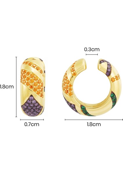 Renkli Boho Etrystal Kadınlar Için Earcuffs Bohemia Rhinestone Cz Kulak Manşet Dağcı Küpe C Tarzı Takı Yeni (Yurt Dışından)