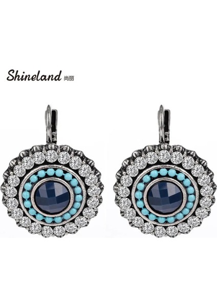 B13-D34412 Shineland Moda Boho Küçük Küpe Kadınlar Takı Için Brinco Oyma Vintage Tibet Trendy Bohem Küpe (Yurt Dışından) fiyatları