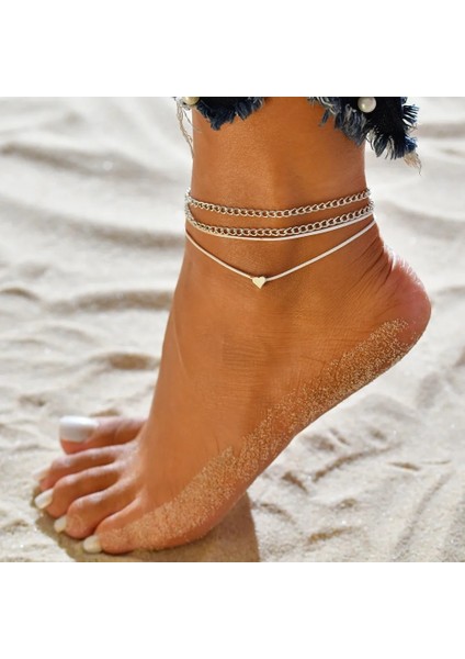 NO.50191 Beden Vagzeb Yeni Moda Bohem Altın Renk Halhal Plaj Ayak Takı Bacak Zinciri Çiçek Dragonfly Halhal Kadınlar Için Plaj Takı (Yurt Dışından)
