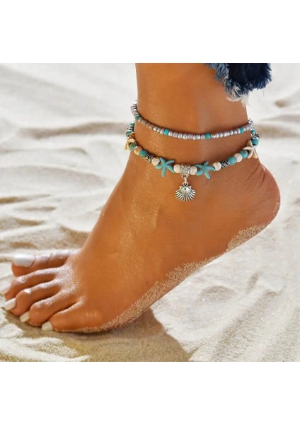 Kabuk Kmvexo Ummer Tarzı Bohem Çingene Türk Kabile Boho Gümüş Renk Sikke Halhal Ayak Bileği Bilezik Boho Ayak Takı (Yurt Dışından)