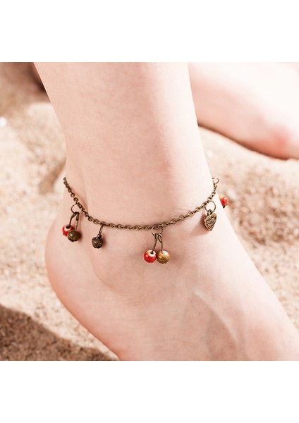 Çelik Rengi Sıcak Yaz Retro Tarzı Taklit Meyve Kadın Halhal Bilezik Kişilik Ettyle Bacak Zinciri Kız Yalınayak Zincir Takı Hediye (Yurt Dışından) fiyatları