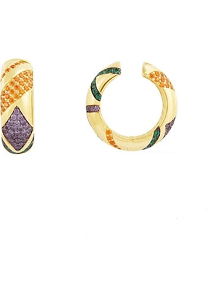 Renkli Boho Etrystal Kadınlar Için Earcuffs Bohemia Rhinestone Cz Kulak Manşet Dağcı Küpe C Tarzı Takı Yeni (Yurt Dışından)