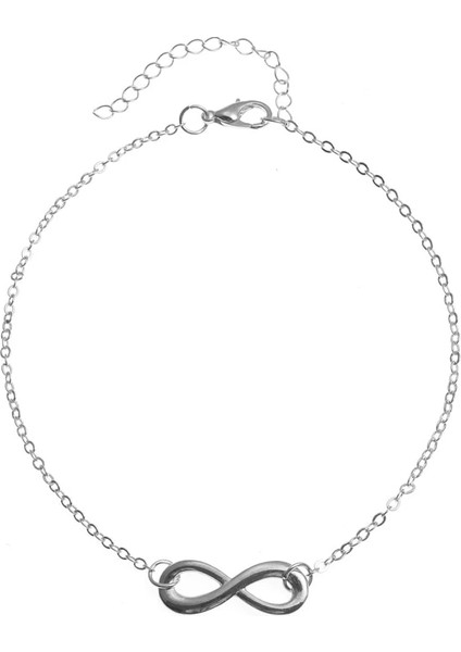 Şerit Rengi Trendy Altın Şerit Renk Kadınlar Için Basit Sonsuzluk Zinciri Halhal Plaj Ayak Takı Bacak Zinciri Ayak Bileği Bilezik Kadın Aksesuarları (Yurt Dışından)