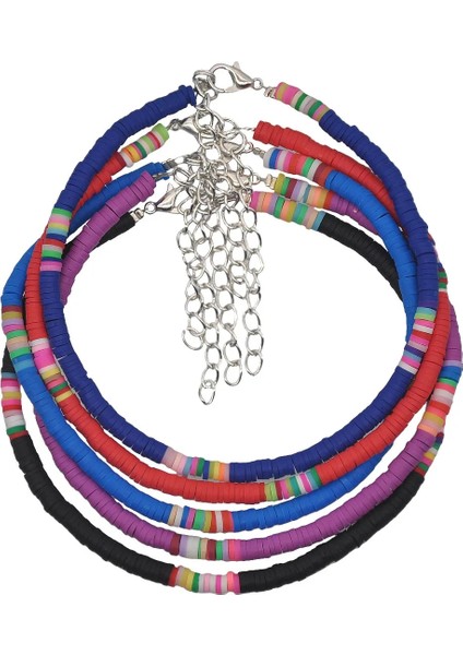 Gökyüzü Mavi Mıqıao Mix Renk Boho Fimo Yaz Plaj Sandaletleri Dıy Ayak Bileği Bilezik Halhal Kadınlar Kızlar Için Moda Takı Arkadaşlar Hediye Goth Kpo (Yurt Dışından) modelleri