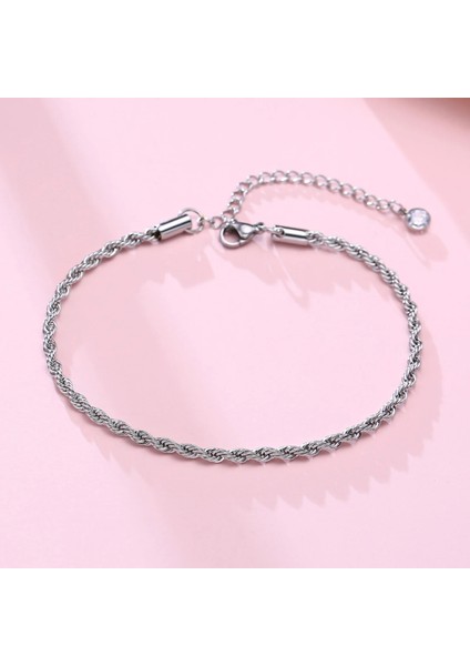 STIL19 Halat Halhal, Paslanmaz Çelik Halat Bilek, Erkek Bayan Halhal Bileklik, Ayarlanabilir Bükümlü Halat Bileklik Hediye (Yurt Dışından) fiyatları