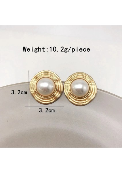 No.5 Saplama Geometrik Zarif Inciler Alaşım Moda Küpe Açıklama Metal Kalp Yuvarlak Beyaz Inciler Mücevher (Yurt Dışından) indirimleri