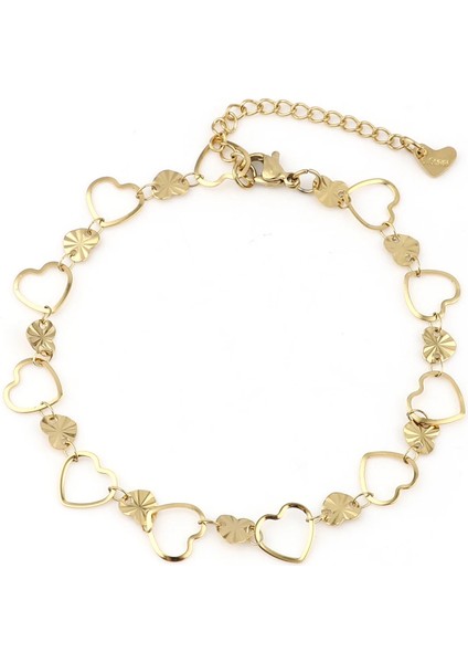 23,5 cm 12 Styletainless Çelik Halhal Altın Renk Zinciri Halhal Bilezik Kadınlar Için Bacak Plaj Yalınayak Ayak Zinciri Takı (Yurt Dışından) modelleri