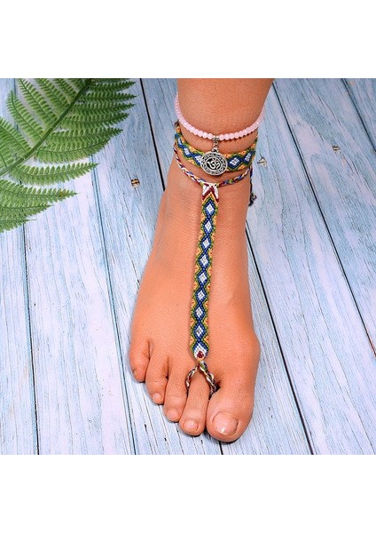 No.10 Boyutu Ay Kız Kol Kadınlar Için Halhal Dokuma Bohem Kristal El Yapımı Halhal Bilezik Kadın Plaj Ayak Takı (Yurt Dışından) fiyatları
