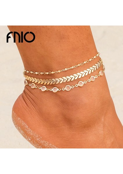 Gümüş Rengi Fnıo Kristal Sequins Halhal Kadınlar Için Set Plaj Ayak Takı Vintage Bildirimi Halhal Boho Tarzı Takı Yaz Partisi Et (Yurt Dışından) fiyatları