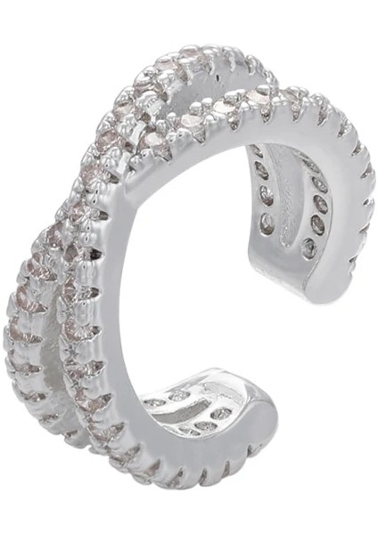 Altın Zhukou Moda Kulak Manşet Bohemia Istiflenebilir x Şekli Cz Rhinestone Küçük Earcuffs Klip Küpe Kadınlar Için Düğün Takı VE378 (Yurt Dışından) modelleri
