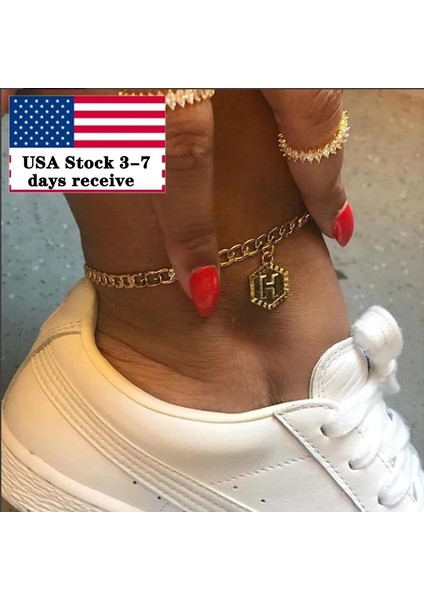 K Kadın Halhal Ayak Bileği Bilezik Altın Paslanmaz Çelik Ilk Halhal Harf Bacak Bilezik A-Z Alfabe Halhal Bacak Ayak Takı (Yurt Dışından) fiyatları