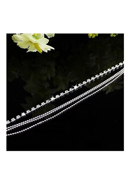 Gümüş Rengi Bohem Kristal Boncuk Çok Katmanlı Zincir Halhal Bayan Charm Ayak Takı Zincirleri Bacak Bilezik Moda Halhal (Yurt Dışından) fırsatları