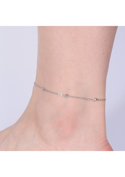 Figaro Zincir Altın Skyrim Bacak Ayak Bileği Bilezik Altın Renk Boncuklu Paslanmaz Çelik Plaj Ayak Zinciri Figaro Halhal Takı Hediye Kadınlar Için Kız (Yurt Dışından) indirimleri