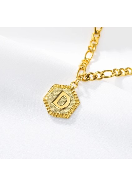 D Kadın Halhal Ayak Bileği Bilezik Altın Paslanmaz Çelik Ilk Halhal Harf Bacak Bilezik A-Z Alfabe Halhal Bacak Ayak Takı (Yurt Dışından)