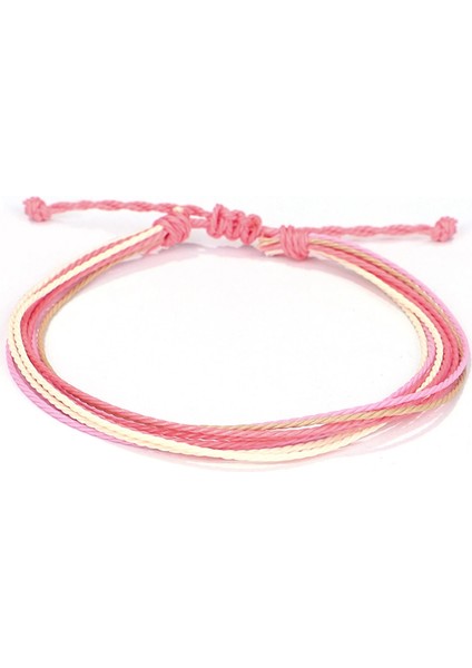 Renk 3 Moda Polyester Hat Halhal Kadınlar Için Renkli Ayarlanabilir Halat Zincir Halhal Bilezikler Ayak Takı Hediyeler 18 cm Uzunluğunda, 1 Parça (Yurt Dışından)