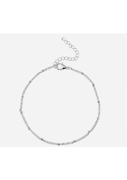 2gümüş Lassic Beyaz Damlayan Yağ Metal Kabuk Halhal Küçük Püskül Zincir Sandalet Kadınlar Için Ayak Bileği Bilezik Plaj Ayak Takı AN025 (Yurt Dışından)