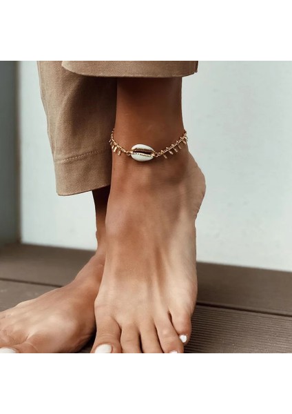 2gümüş Lassic Beyaz Damlayan Yağ Metal Kabuk Halhal Küçük Püskül Zincir Sandalet Kadınlar Için Ayak Bileği Bilezik Plaj Ayak Takı AN025 (Yurt Dışından) fiyatları