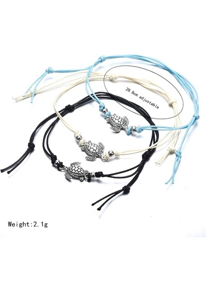 NS37 Mavi NS37 Yaz Plaj Kaplumbağası Şekilli Charm Halat Dize Halhal Kadınlar Için Ayak Bileği Bilezik Kadın Sandalet Bacak Zinciri Ayak Takı (Yurt Dışından) modelleri