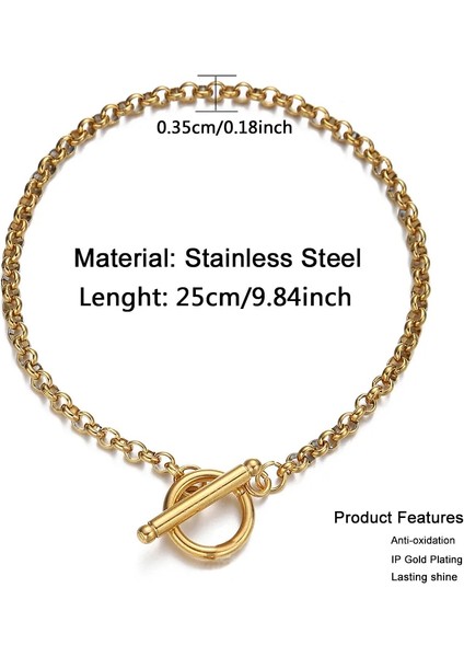 22CM Altın Rengi Paslanmaz Çelik Yuvarlak Zincir Ot Geçiş Halhal Ayak Zinciri Kadınlar Için Yaz Yoga Plaj Bacak Zinciri Halhal Takı Aksesuarları (Yurt Dışından) modelleri
