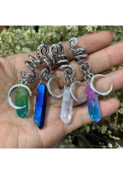 No.9 Boyutu Boncuk Kafatası Ham Kristal Pentagram Viking Spiral Sinsi Boncuklu Wicca Saç Örgüler Vintage Saç Aksesuarları Büyücülük Aksesuarları (Yurt Dışından) indirimleri