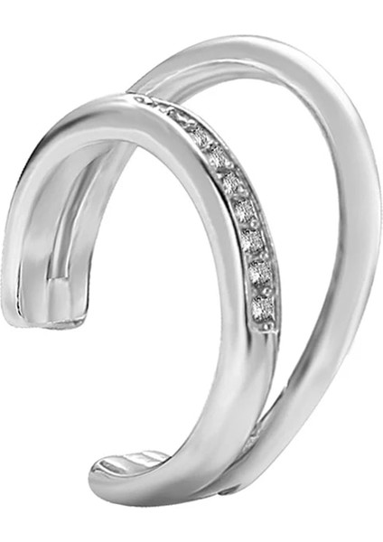 No.18 Beden 2021 Moda Altın Kulak Manşet Çapraz Klip Küpe Kadınlar Için Geometrape Mikro Açacağı Zirkon Küpe Piercing Olmadan Earcuff (Yurt Dışından)