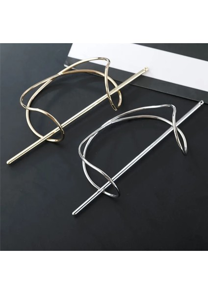 FJ309G Moda Saç Sopa Boho Geometrik Saç Aksesuarları Altın Dolgulu x Şekilli Bun Tutucu Kafes Saç Kadınlar Için Hairwear Takı (Yurt Dışından) fırsatları