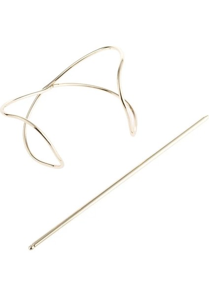 FJ309G Moda Saç Sopa Boho Geometrik Saç Aksesuarları Altın Dolgulu x Şekilli Bun Tutucu Kafes Saç Kadınlar Için Hairwear Takı (Yurt Dışından) indirimleri